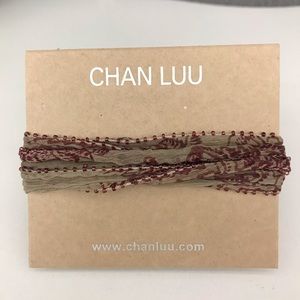 Chan Luu beaded chiffon necktie ANTHROPOLOGIE